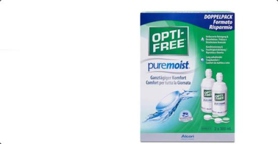 OPTI FREE pure moist Duopack (2 x 300ml  inkl. Behälter)
